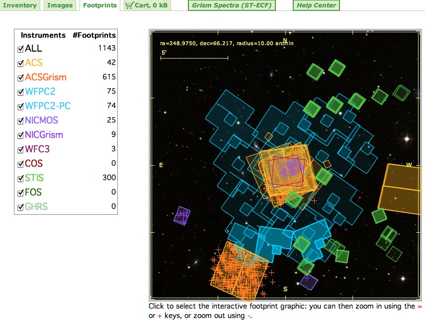 Abell 2218 footprint