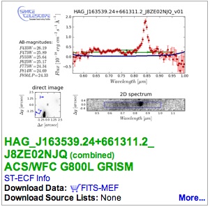 Image Preview of Abell 2218 Grism extractions 